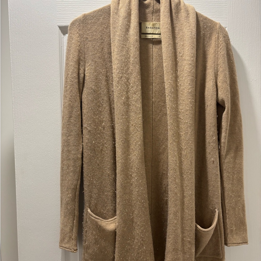 Aritzia Babaton Wool Cashmere Sweater in Tan